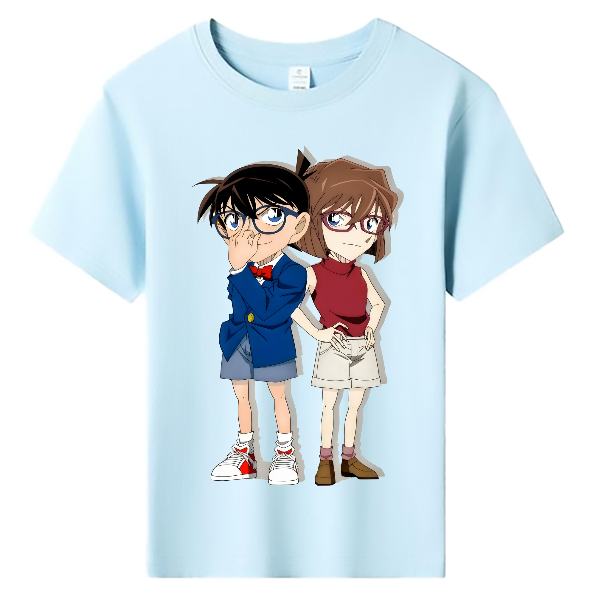 （画像用） 名探偵コナン 灰原 哀 はいばら あい Detective Conan Anita Hailey、Vi Graythorn Haibara Ai 綿100％キッズTシャツ（フロントプリント）